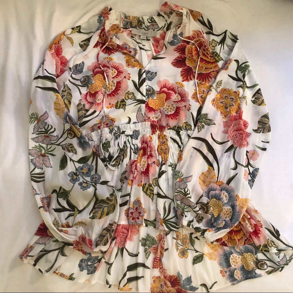 LOFT Floral Blouse